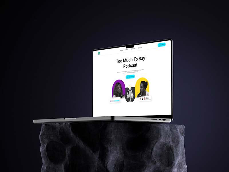 Cover image for Bold, Minimalist Website Design for 'Too Much To Say' Podcast