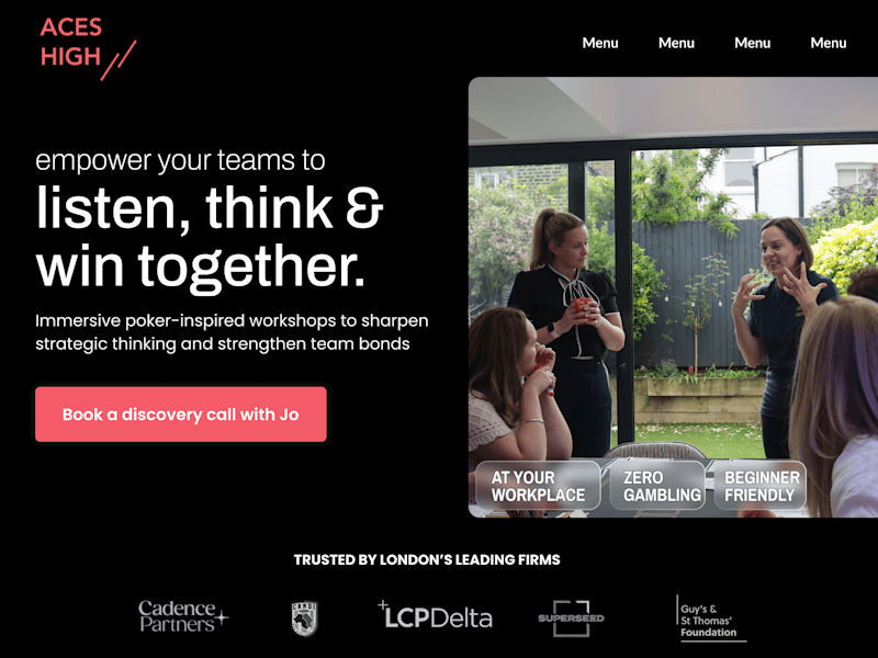 Cover image for Corporate Events Landing Page - Workshops/Team activity/Founder