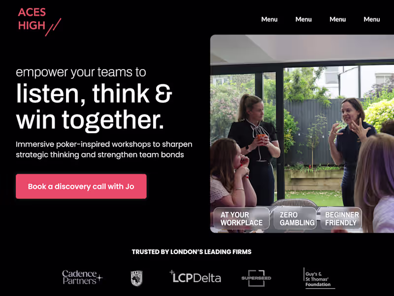 Cover image for Corporate Events Landing Page - Workshops/Team activity/Founder