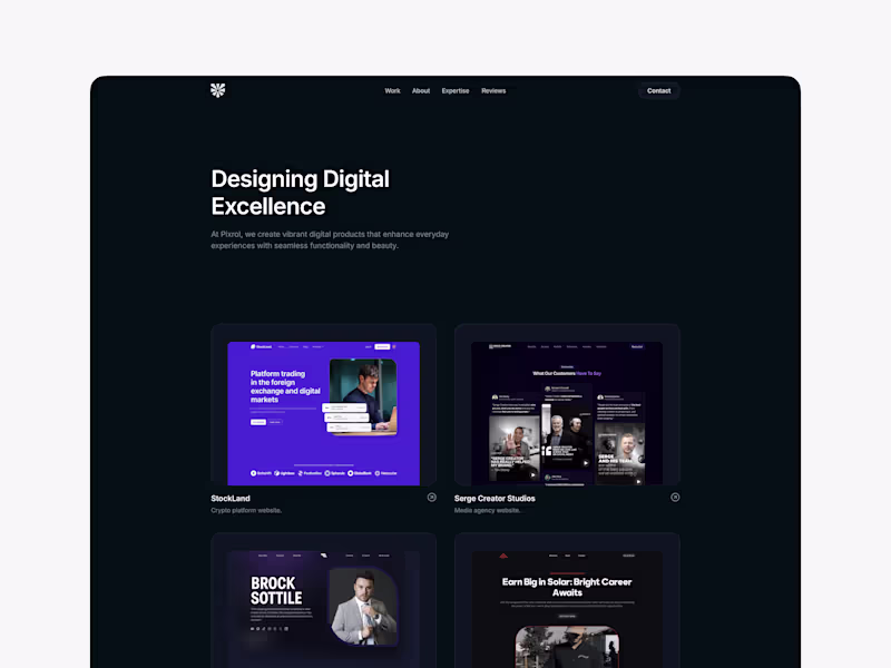 Cover image for One-Page Website for Studio