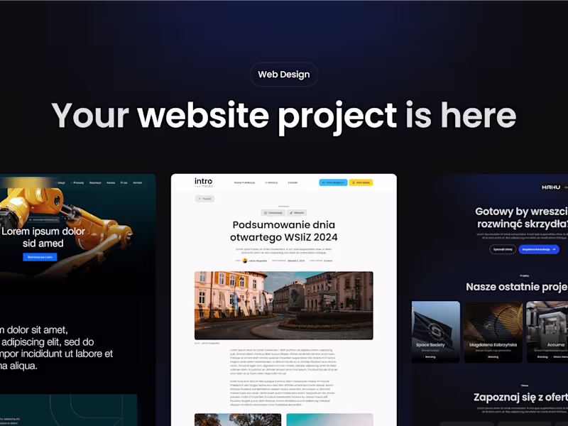 Cover image for Website Design - High quality realisation