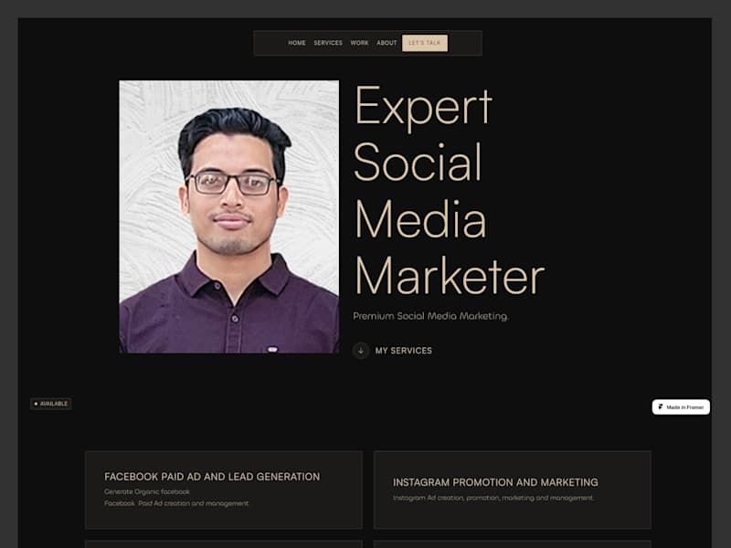 Cover image for Premium SEO optimized website design in Framer