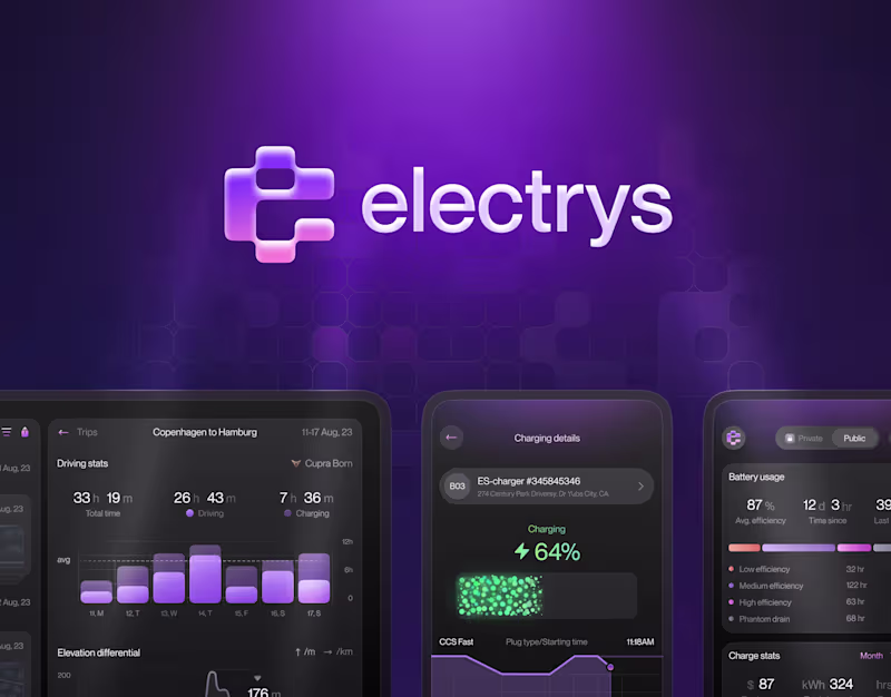 Cover image for Electrys | EV charging app