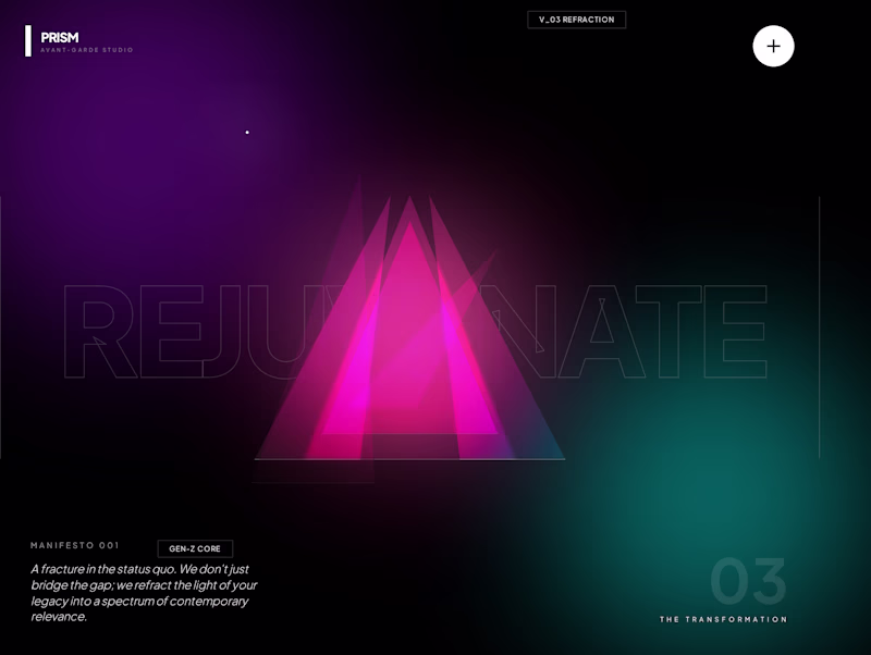 Cover image for The Prism of Transformation: Utilizes a geometric prism that...