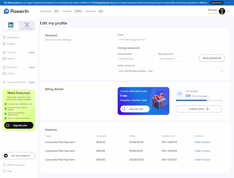 Cover image for PowerIn Platform UX Design | Web Design | SaaS | Figma