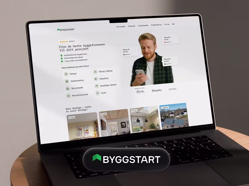 Cover image for Modernising Byggstart: A fresh brand and website redesign