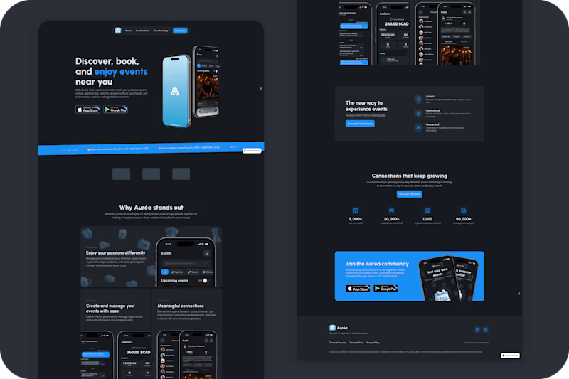 Cover image for Aurea app - Website
