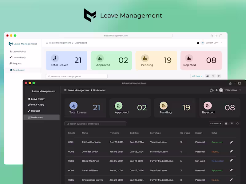 Cover image for Leave Management| Employee leave request system