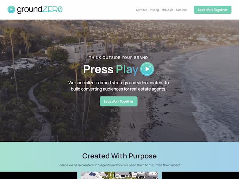 Cover image for Ground Zero Agency | WordPress Business Website with Elementor