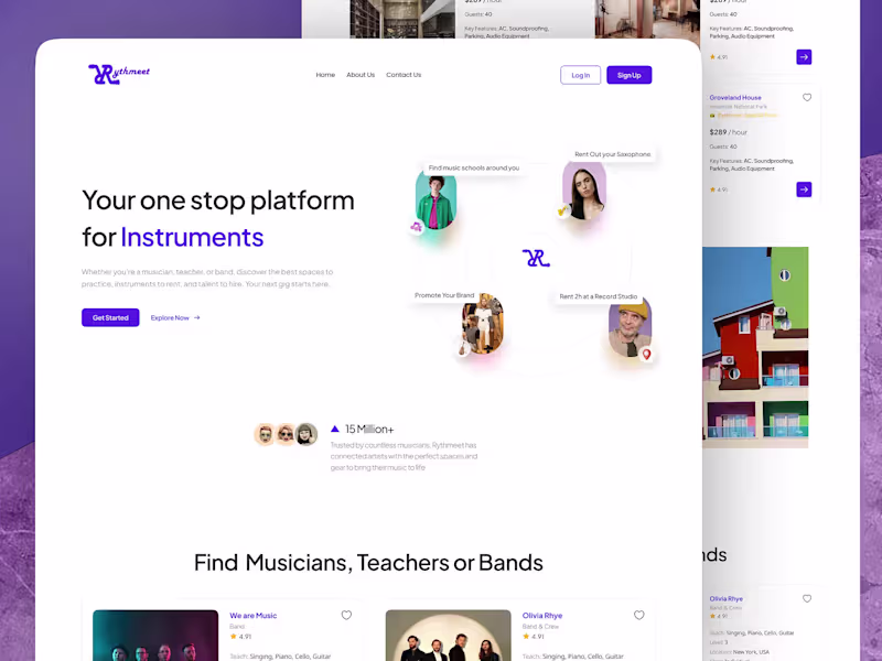 Cover image for Rythmeet Social Platform Development| Bubble.io