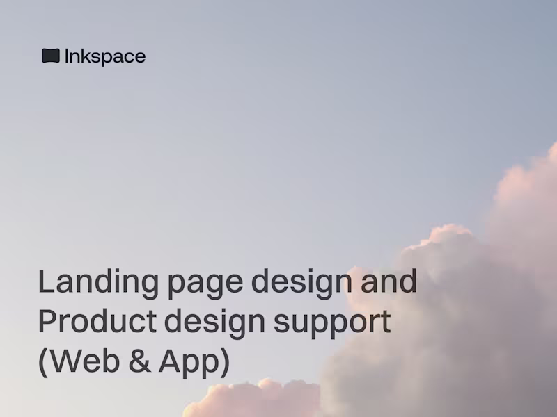 Cover image for Landing Page Design and Product Design Support