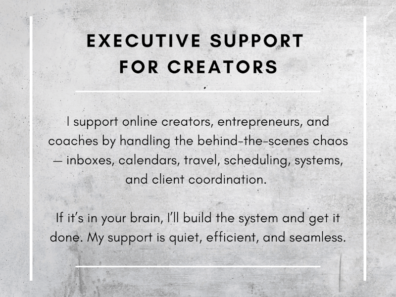 Cover image for Executive Support for Creators