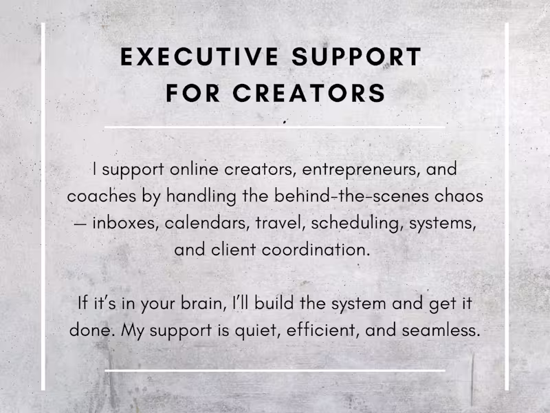 Cover image for Executive Support for Creators