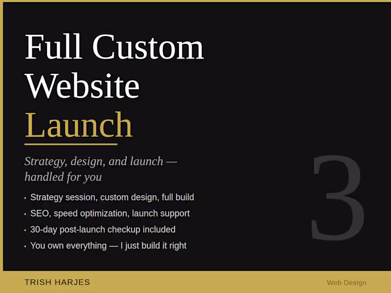 Cover image for Full Custom Website Launch