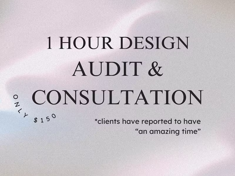 Cover image for Design Audit & Consultation