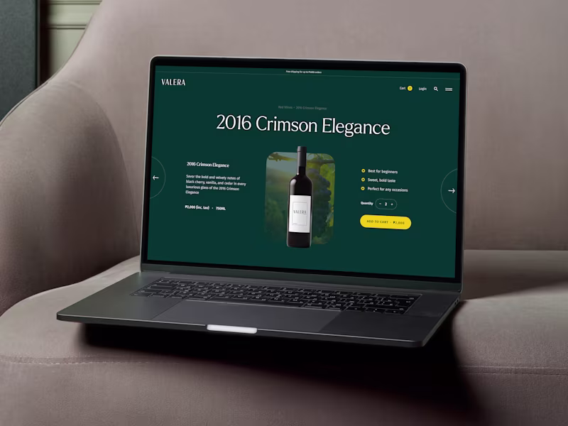Cover image for Valera Winery – Ecommerce UI/UX
