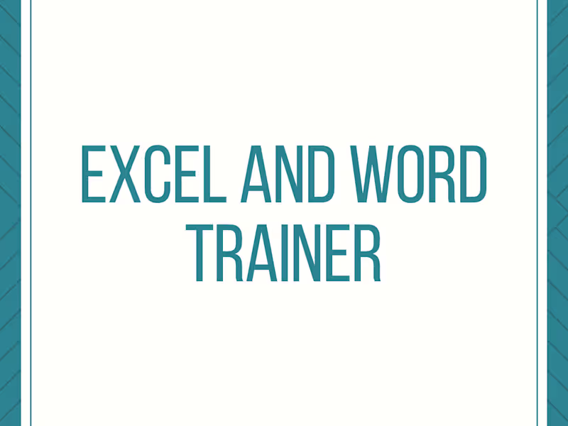 Cover image for Excel and Word Trainer