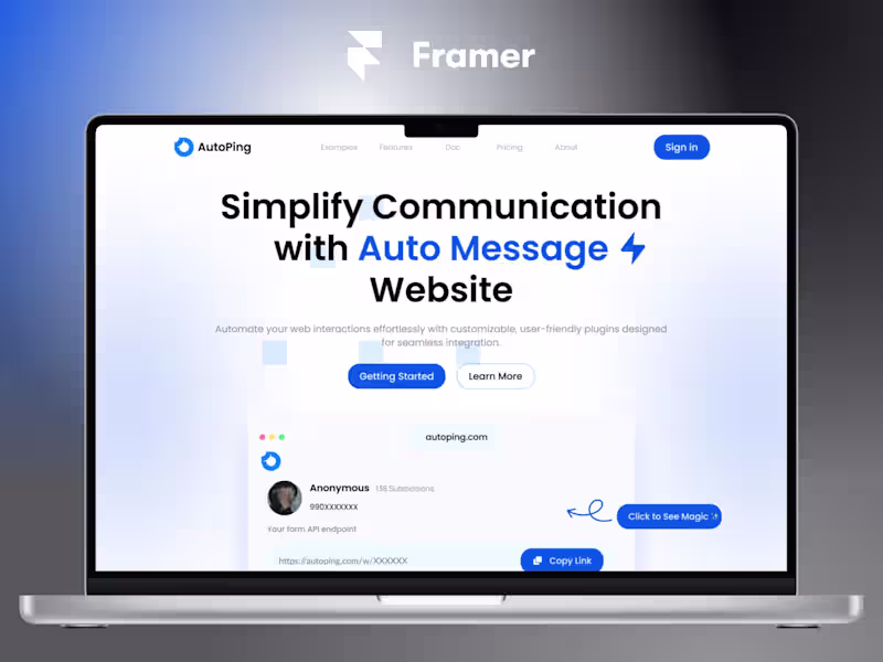 Cover image for Custom Framer Website Development 🌐
