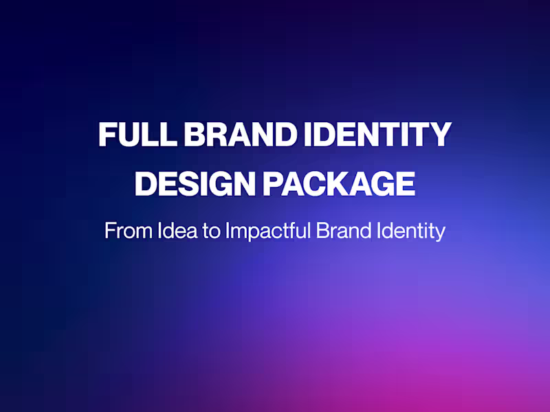 Cover image for Logo & Brand Identity Design-Full package