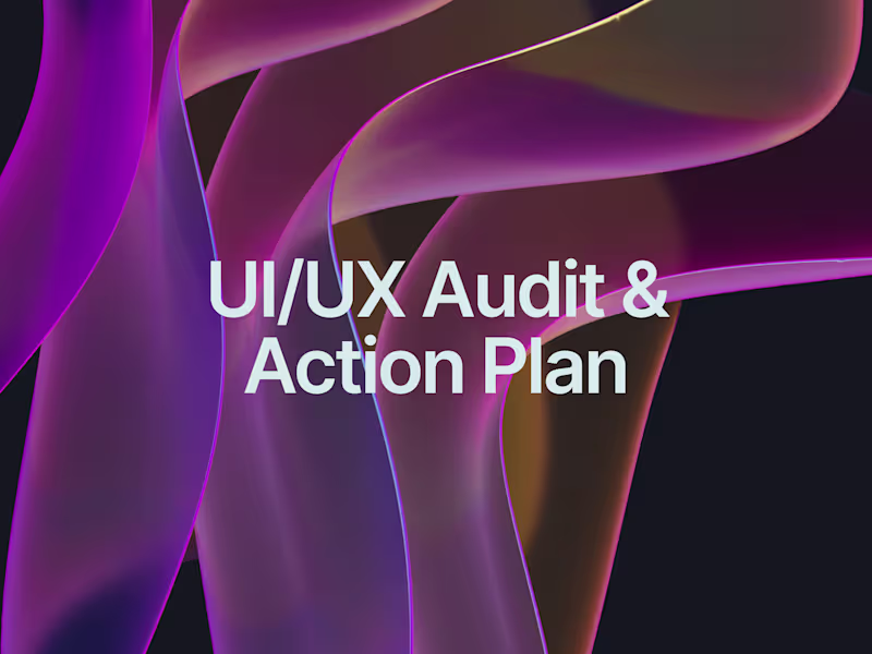 Cover image for UI/UX Audit & Action Plan