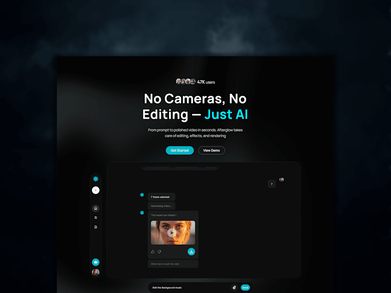 Cover image for Core AI Video Generation Landing Page Design