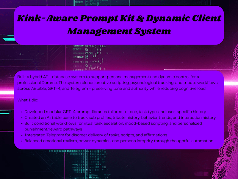 Cover image for Kink-Aware Prompt Kit & Dynamic Client Management System