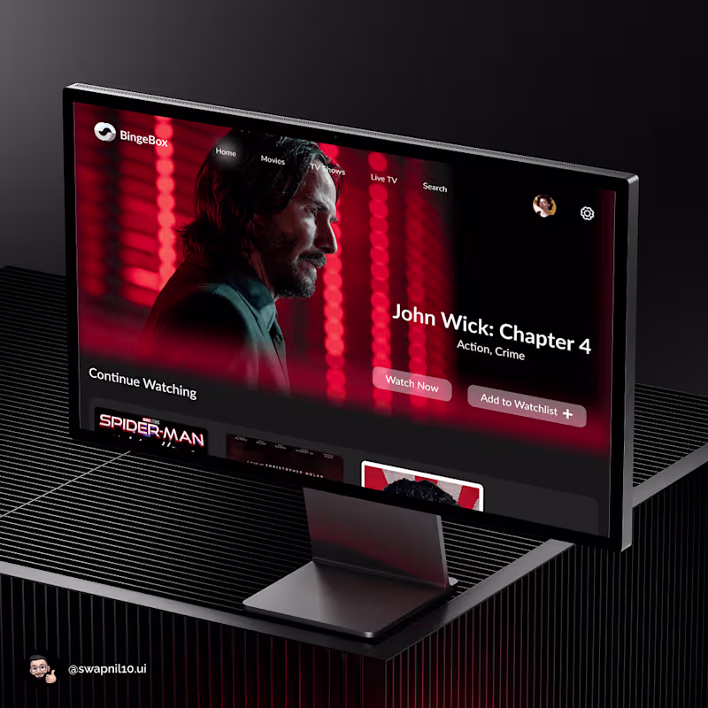 Cover image for Streaming Platform UI/UX Design