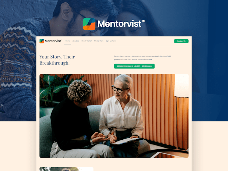 Cover image for Webflow Website & UI Design for Mentorvist (Figma + Dev)