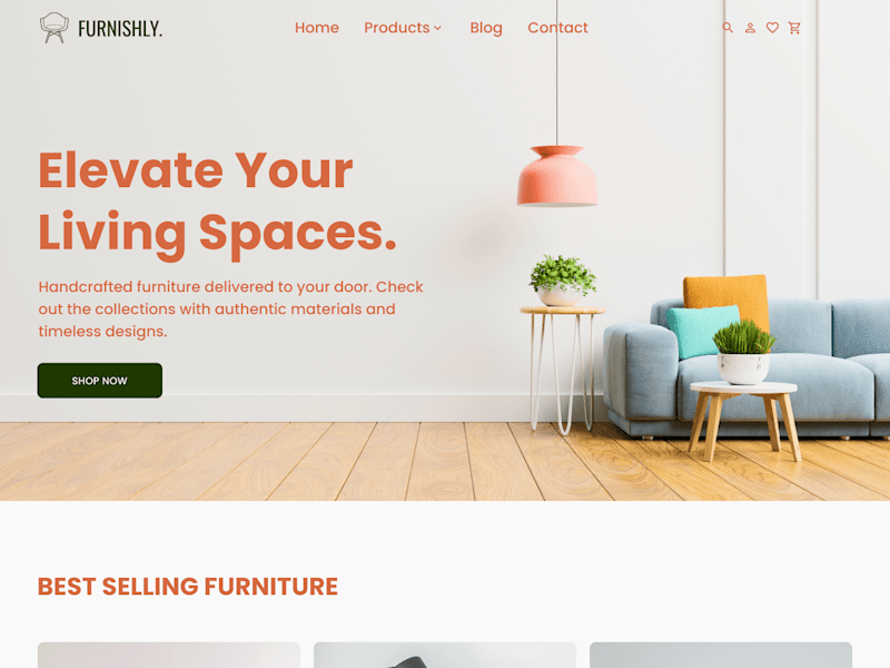 Cover image for Landing Page Design for a Furniture Store