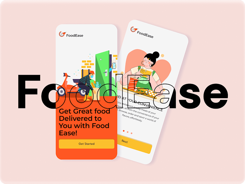 Cover image for FoodEase- Mobile food delivery app :: Behance
