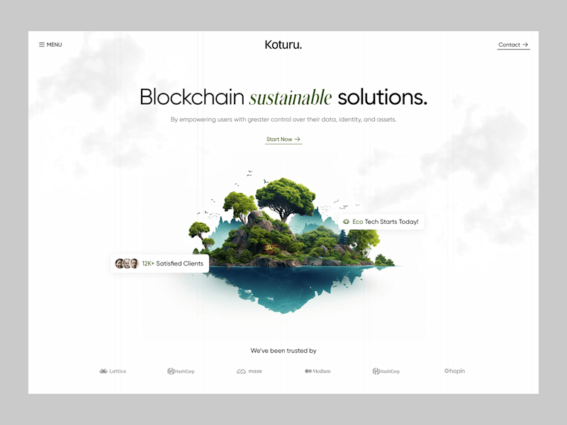 Cover image for Koturu - Sustainable Blockchain Website 