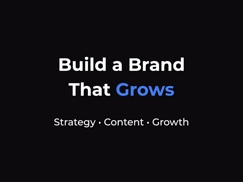 Cover image for Brand building & content strategy for growth
