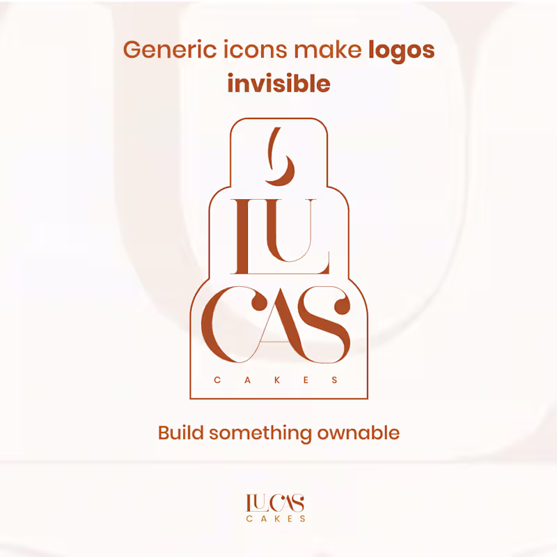 Cover image for Generic icons make brands disappear, but a professional logo...