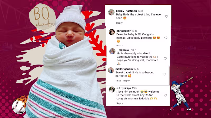 Cover image for Tanner Scott and Madison's newborn sparks wave of well-wishes f…