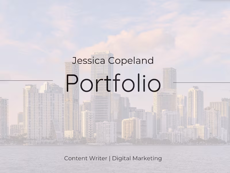 Cover image for Content & Marketing Portfolio