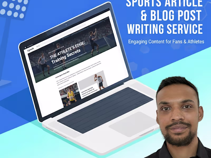 Cover image for You will get a engaging sports article or blog post