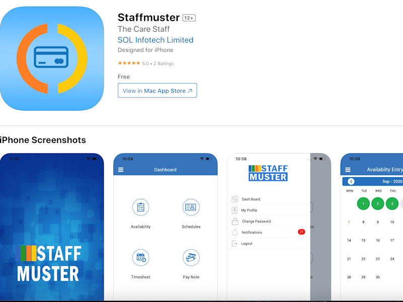 Cover image for Staff muster