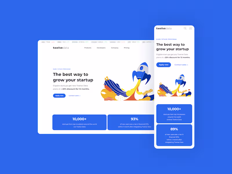 Cover image for Great landing page for a fintech data provider. Focused on c...