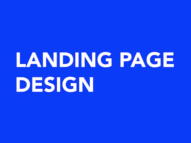 Cover image for Landing Page Design