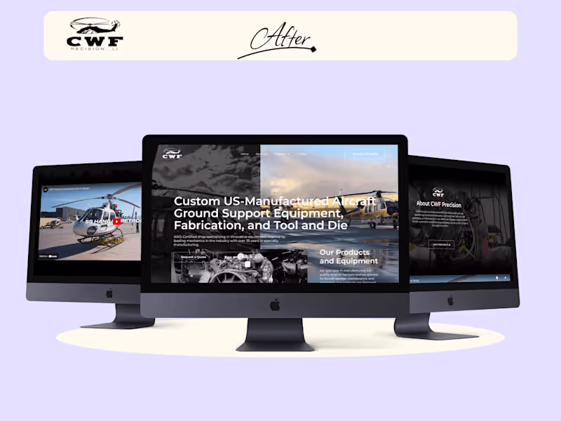 Cover image for Website Redesign for Manufacturing Company