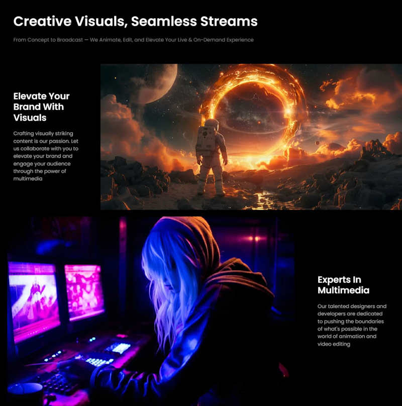 Cover image for Landing Page for Streaming Media Edit Studio