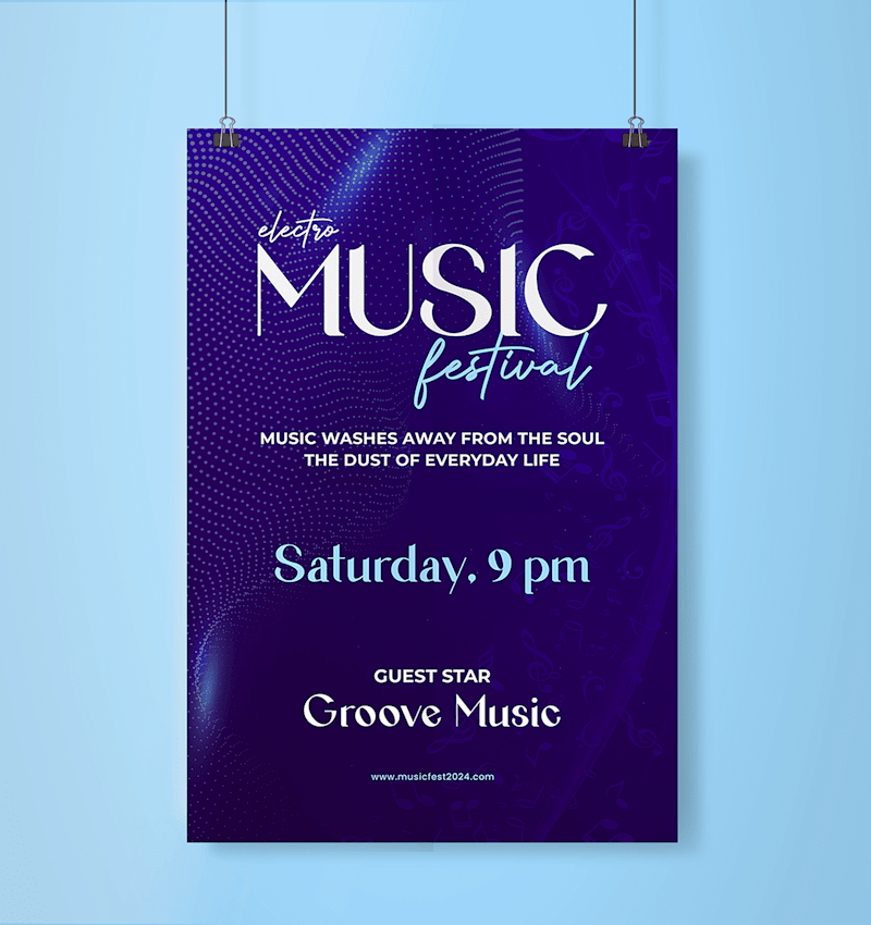 Cover image for Electro-Music Flyer Design: Behance