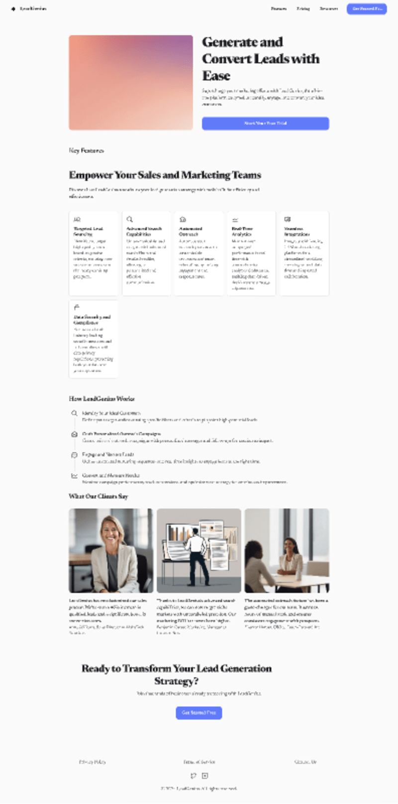 Cover image for Modern Simple Saas Landing page