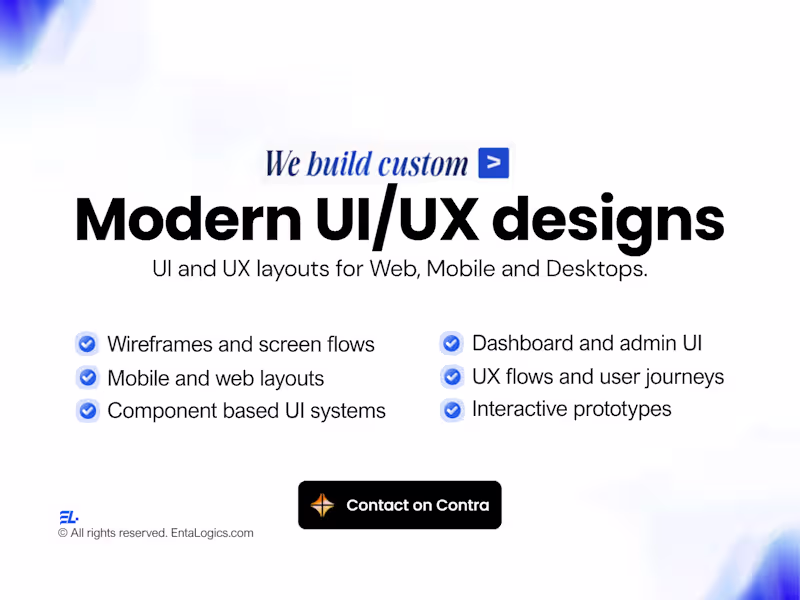 Cover image for Modern UI and UX Designs for Web, Mobile, and Desktop