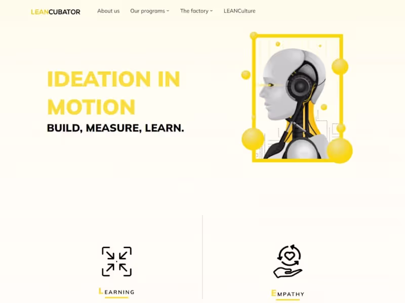 Cover image for leancubator website