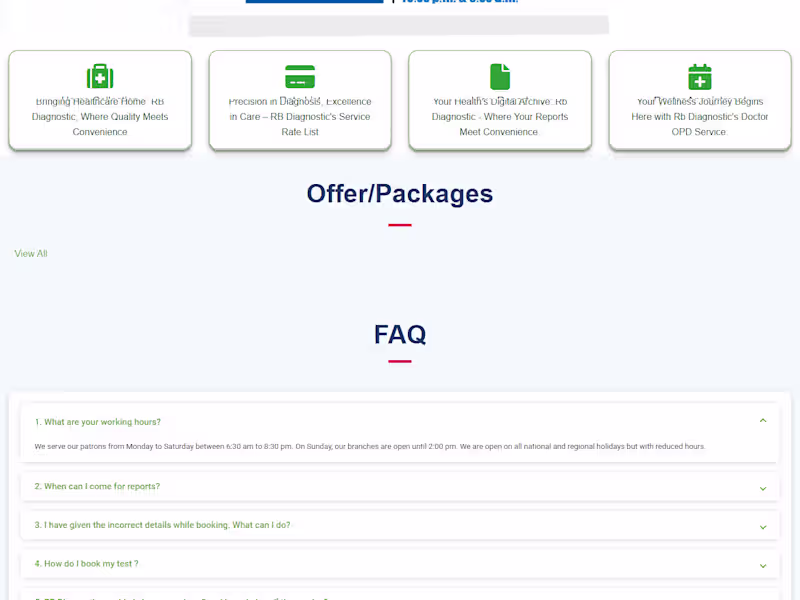 Cover image for Web and App for Diagnostic Center
