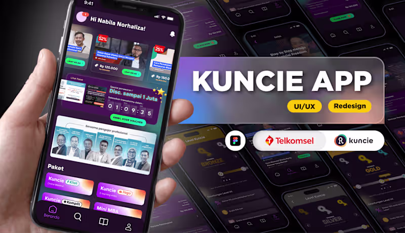 Cover image for KUNCIE | Education Mobile App | UI Design