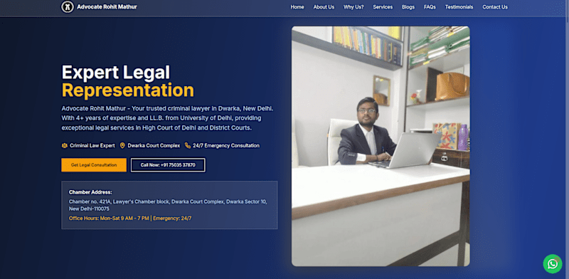 Cover image for Advocate Rohit Mathur & Associates Website Development