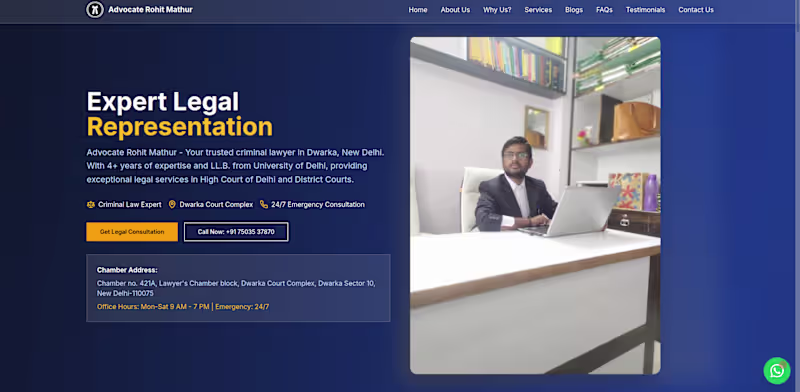 Cover image for Advocate Rohit Mathur & Associates Website Development