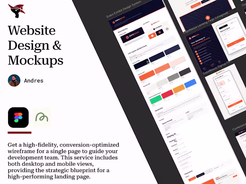 Cover image for Website Design System and/or Mockups - Figma / MagicPath